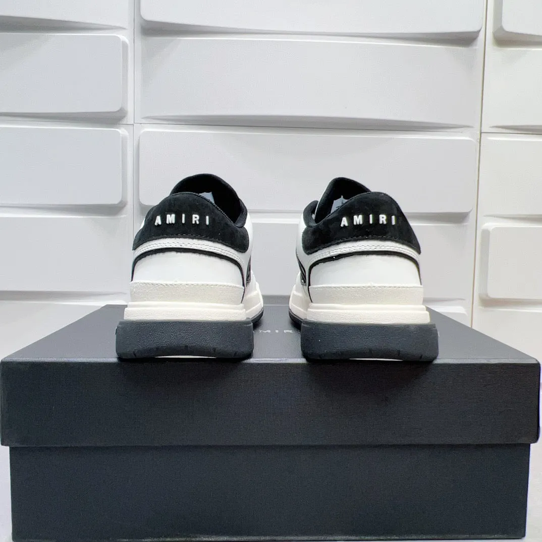 AMR Classic Low White and Black Sneakers-126