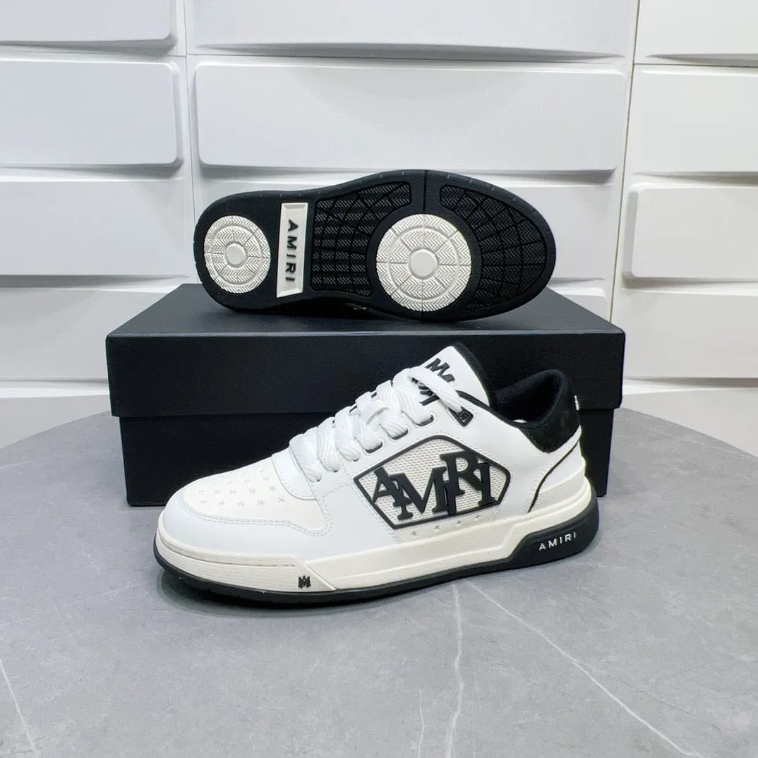 AMR Classic Low White and Black Sneakers-126