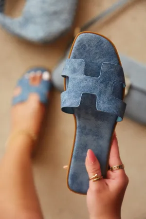 Bianka Slip On Sandals - Denim