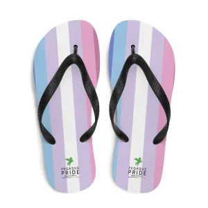 Bigender Pride Flag Flip Flops