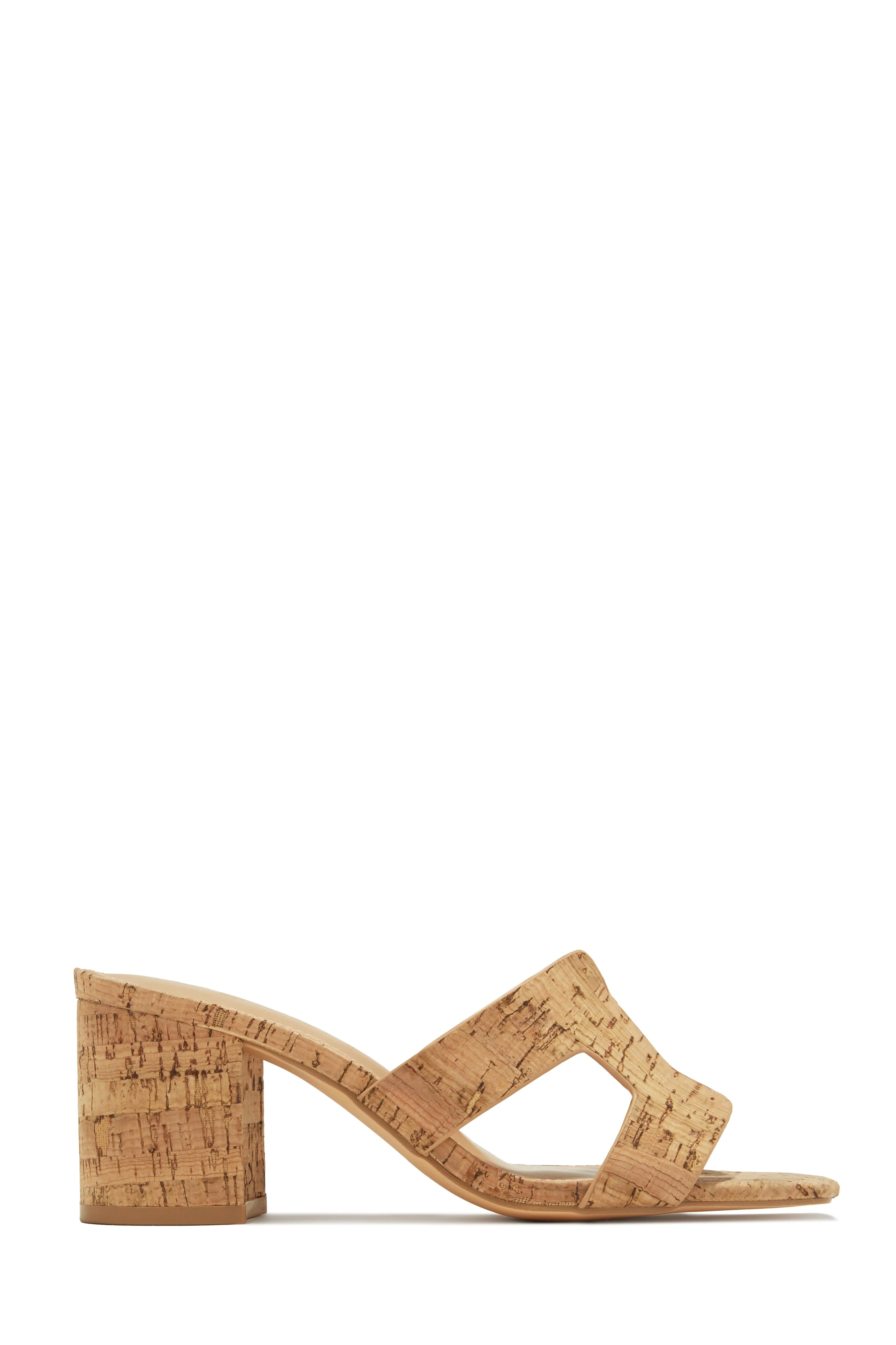 Carina Block Heel Mules - White