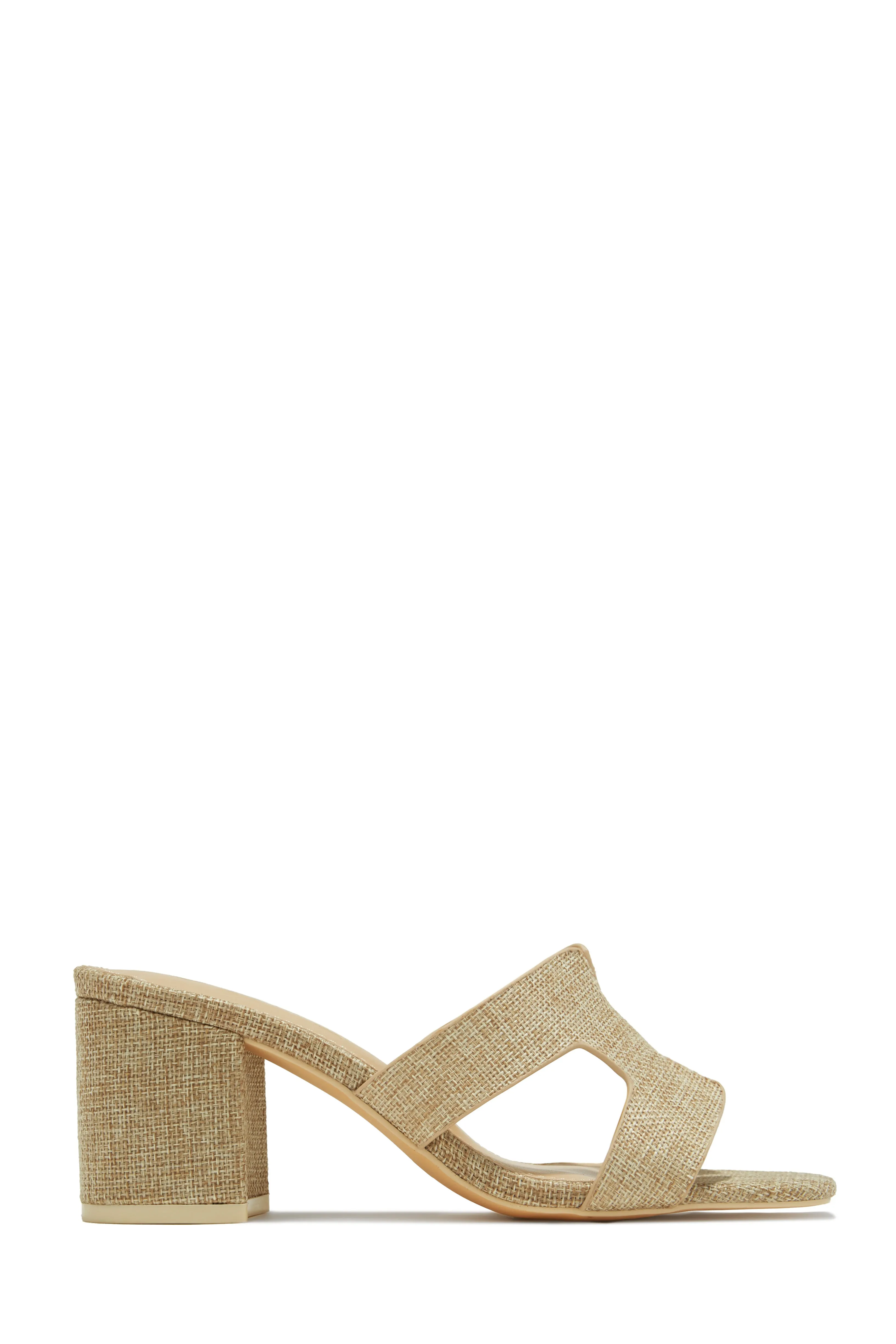 Carina Block Heel Mules - White