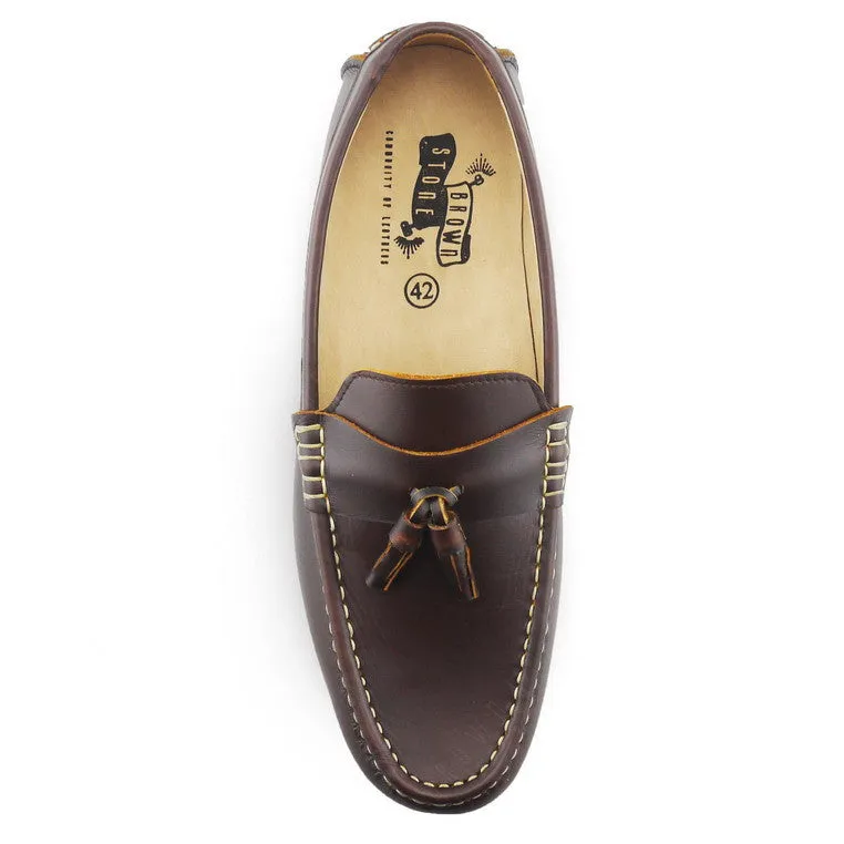 Comfy Tassel Loafer Classy Oil Tanned Brandy Brown