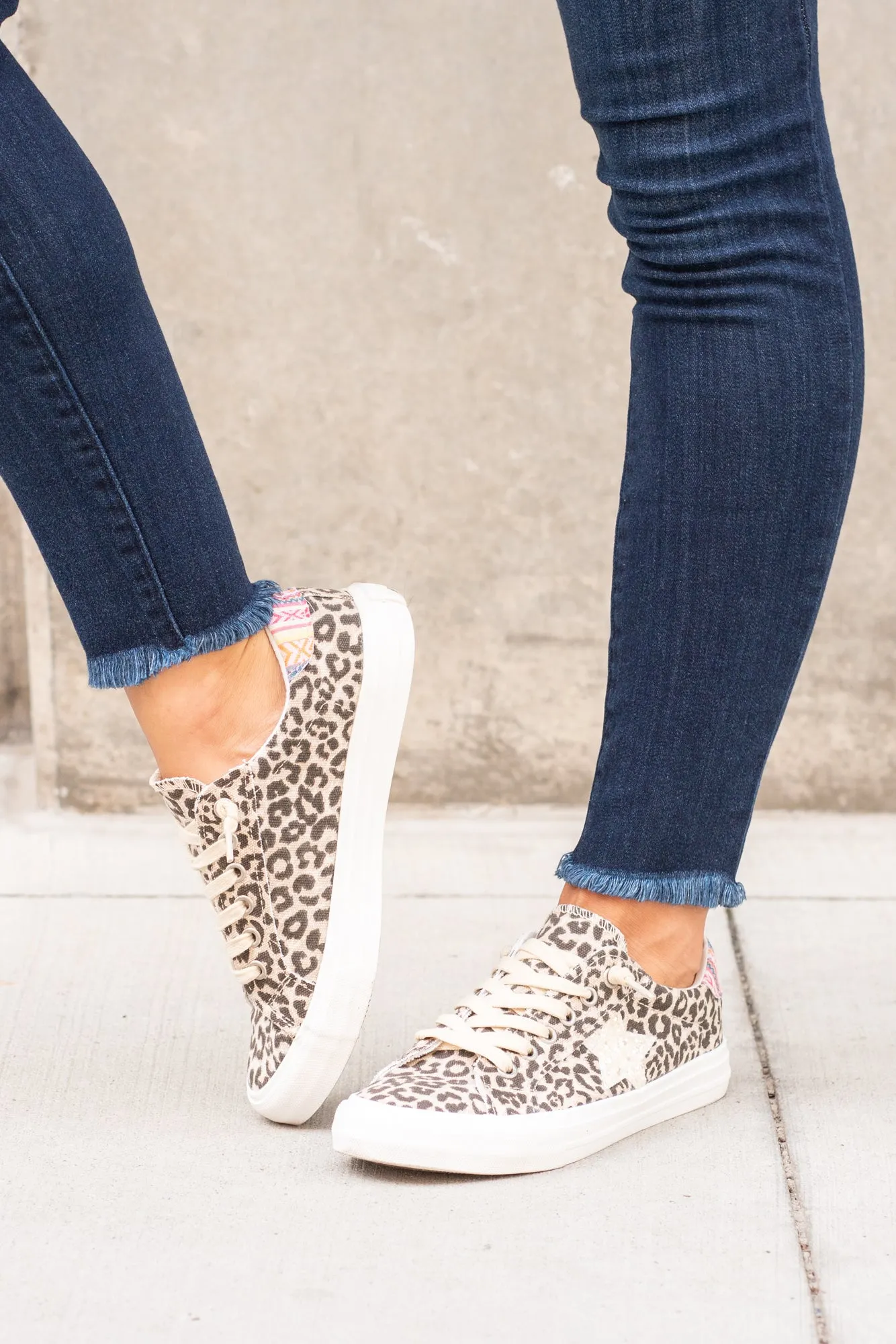 Cosmic 2 Star Leopard Sneakers Taupe