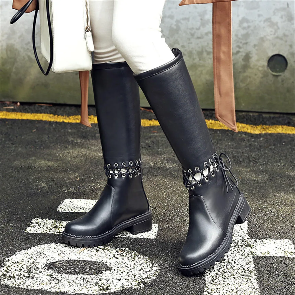 cross-tied Boots fashin knee-high riding Boots