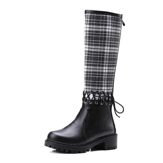 cross-tied Boots fashin knee-high riding Boots