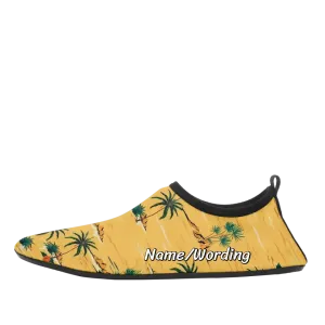 Custom corporate gifts, client gift ideas 2023 Customized  Aqua Shoes,  Coconut tree Water Shoes, Beach Slip on Shoes and Unisex Shoes, 1902-23020056