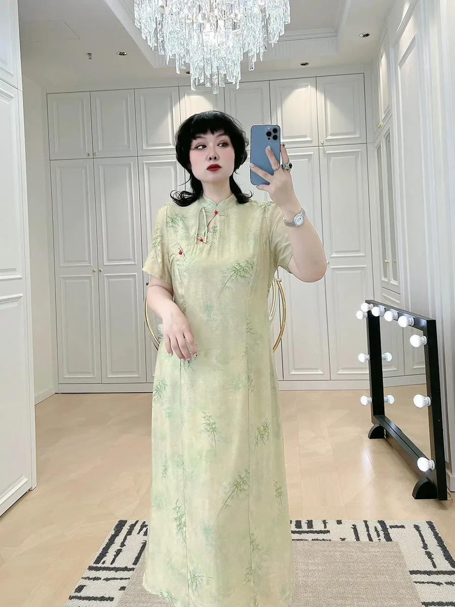 Feng Mi 蜂蜜 Honey Modernized Plus Size Retro Bamboo Qipao