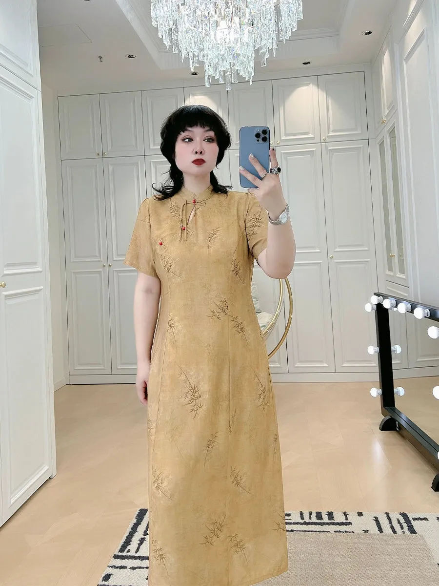 Feng Mi 蜂蜜 Honey Modernized Plus Size Retro Bamboo Qipao