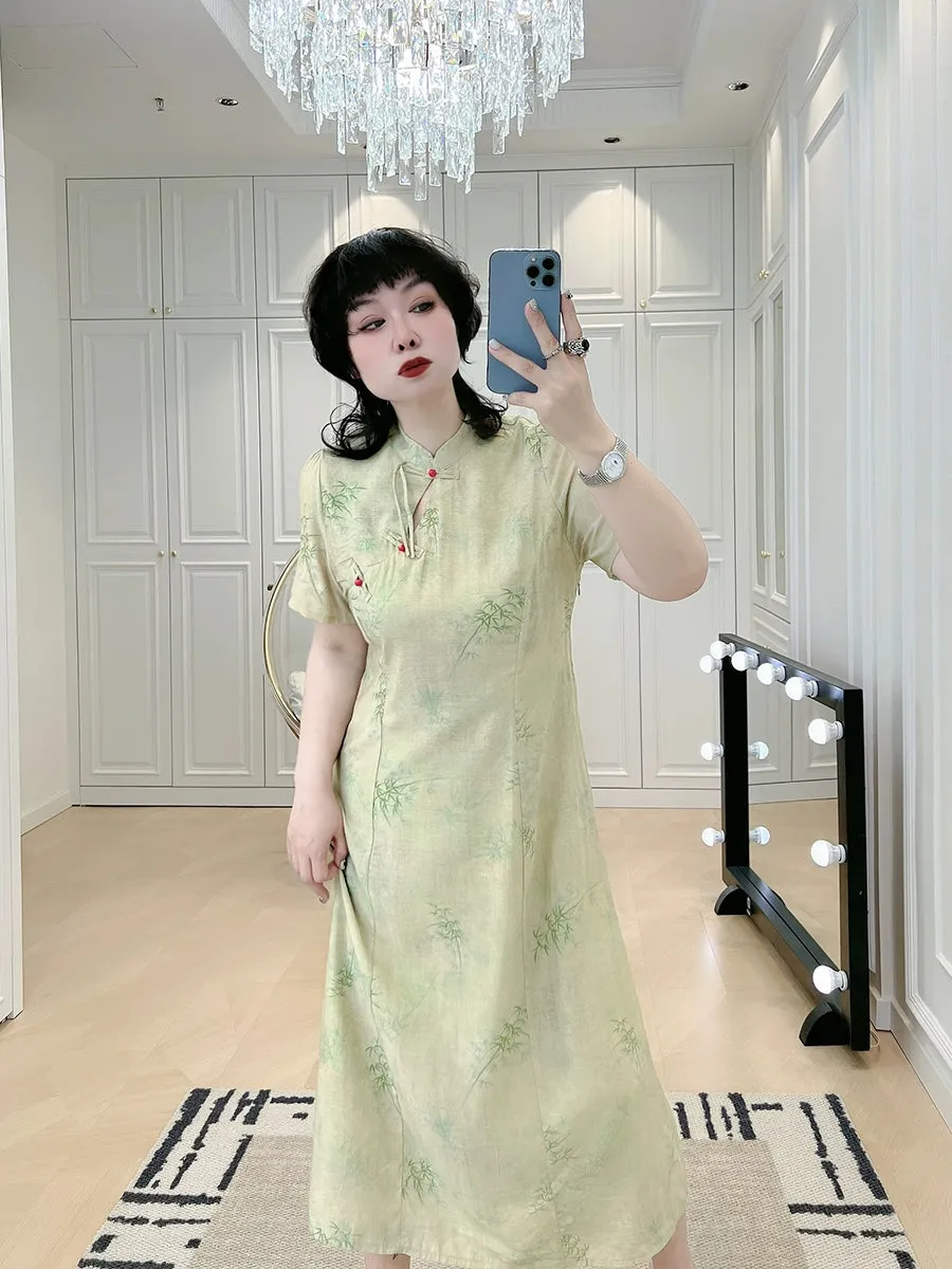 Feng Mi 蜂蜜 Honey Modernized Plus Size Retro Bamboo Qipao