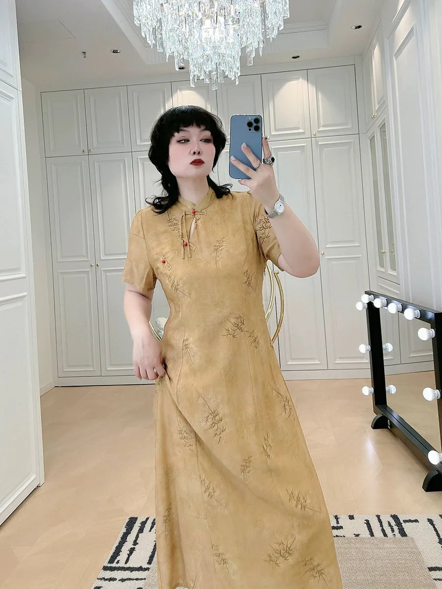 Feng Mi 蜂蜜 Honey Modernized Plus Size Retro Bamboo Qipao