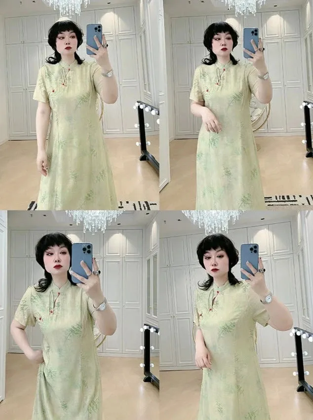 Feng Mi 蜂蜜 Honey Modernized Plus Size Retro Bamboo Qipao