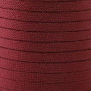 Flat Tubular Athletic Laces Custom Length with Tip - Maroon (1 Pair Pack) Shoelaces