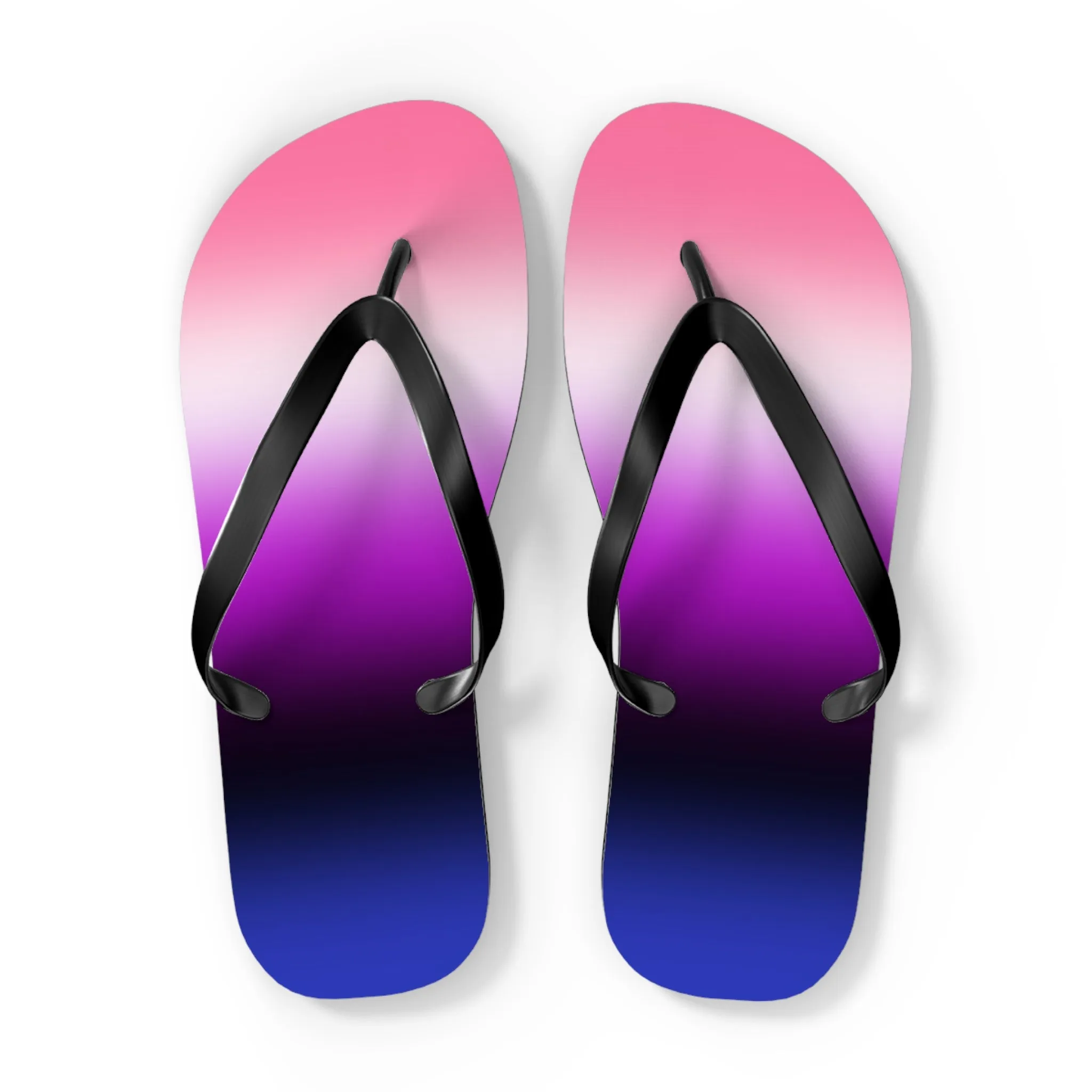 Genderfluid Pride Ombre Flip Flops