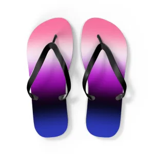 Genderfluid Pride Ombre Flip Flops