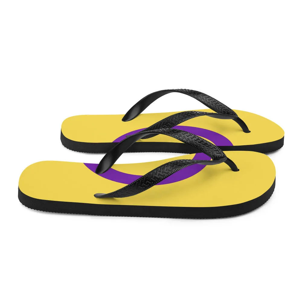 Intersex Pride Flag Flip-Flops