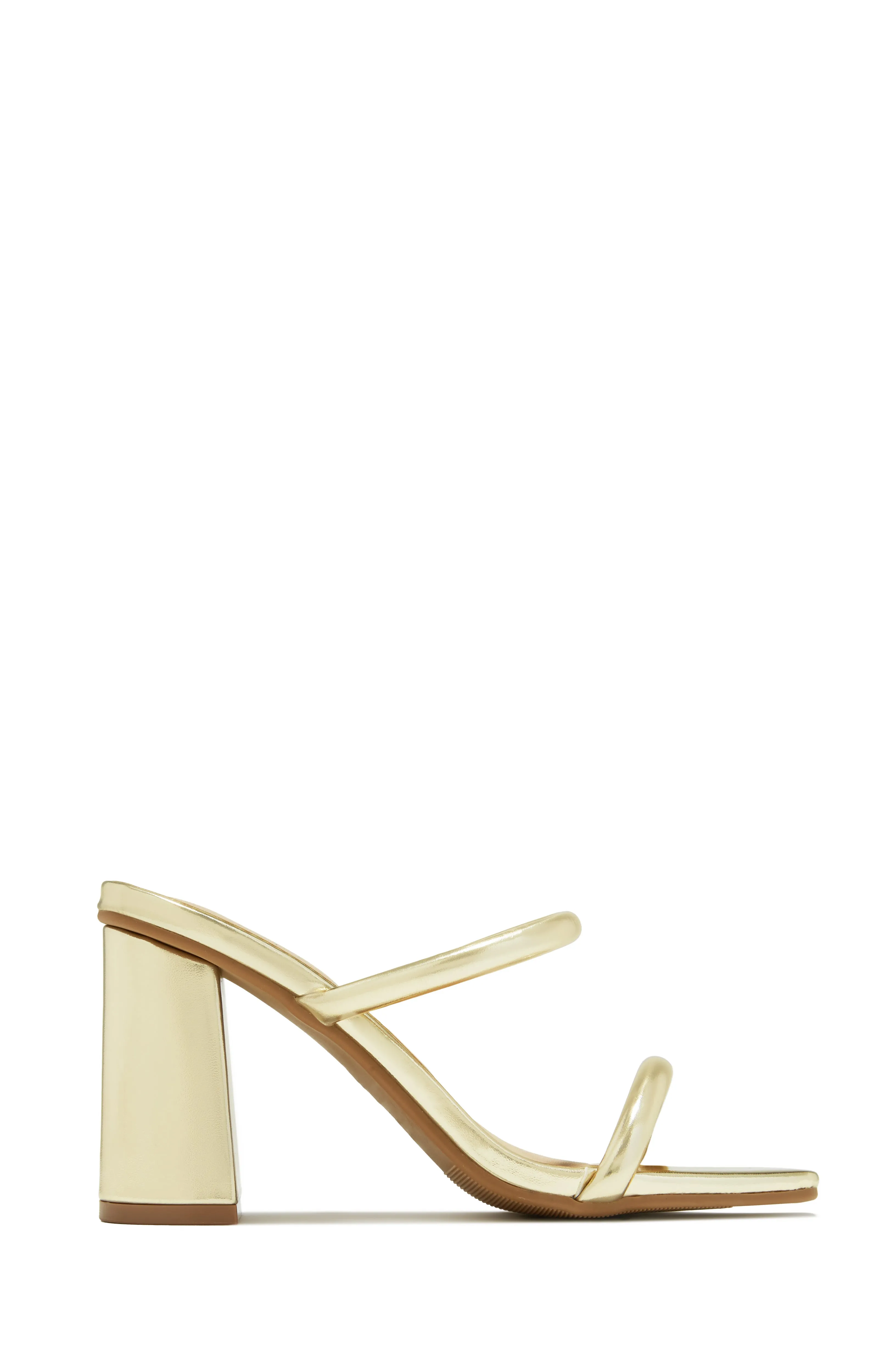 Jenna Block Heel Mules - White