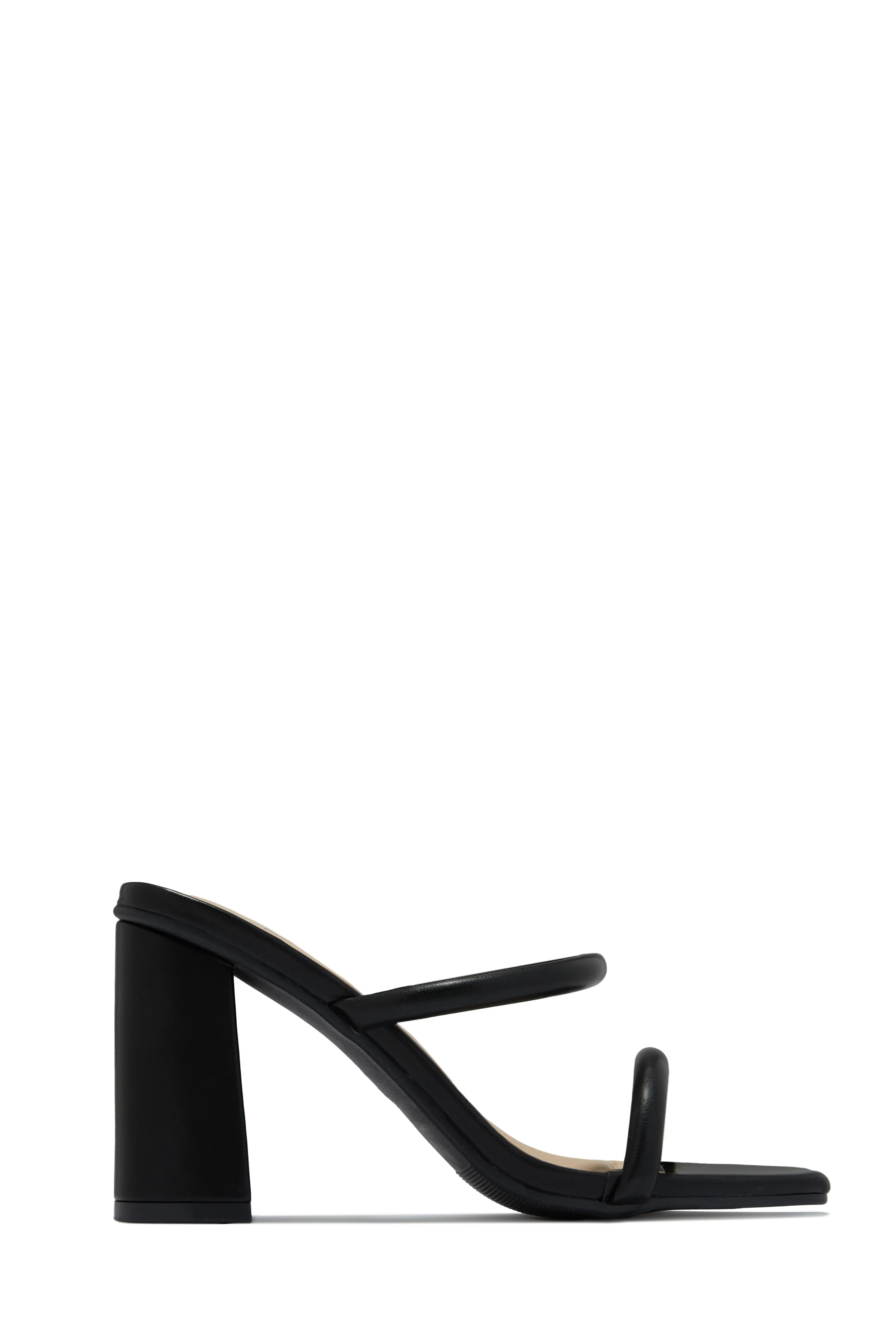 Jenna Block Heel Mules - White