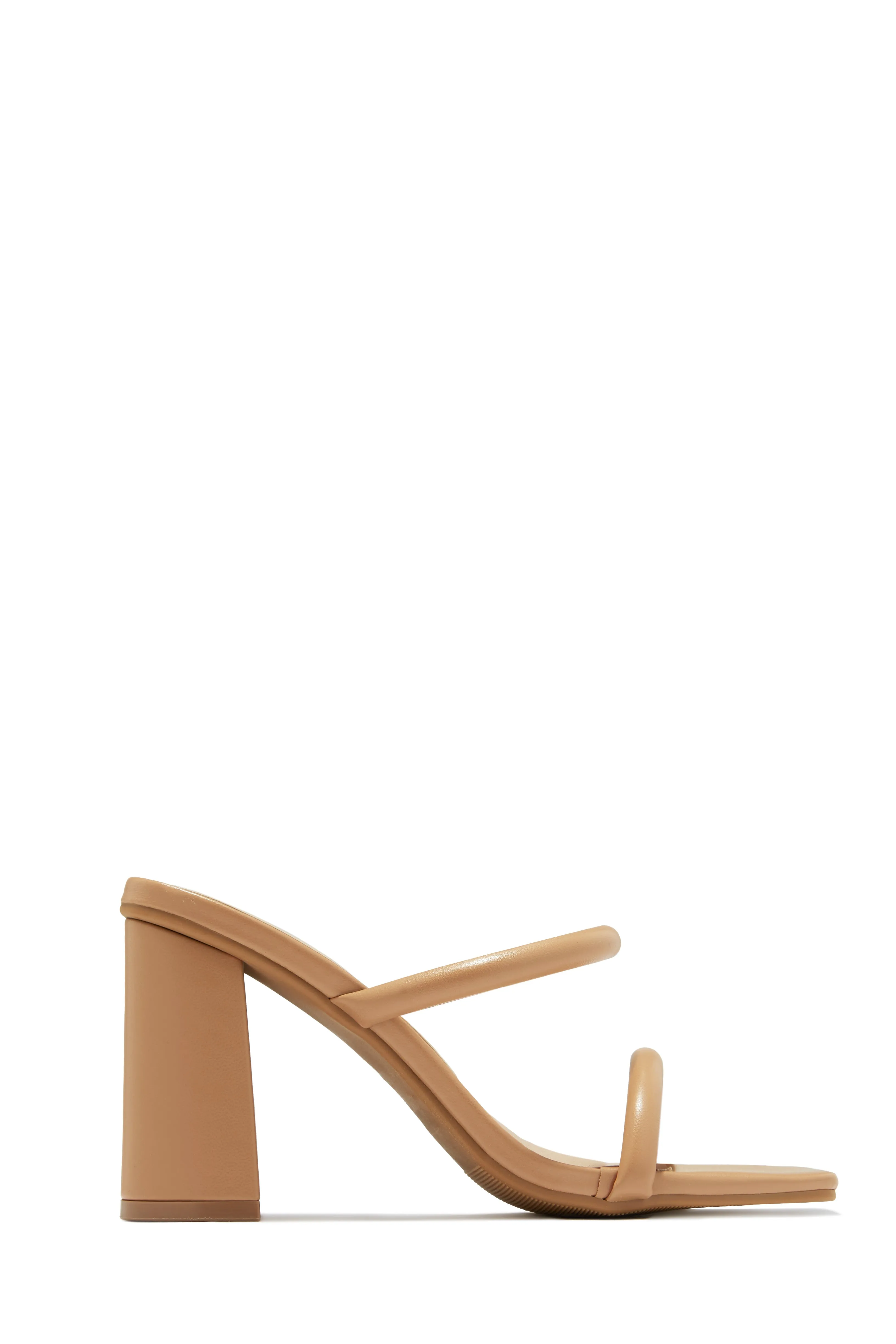 Jenna Block Heel Mules - White