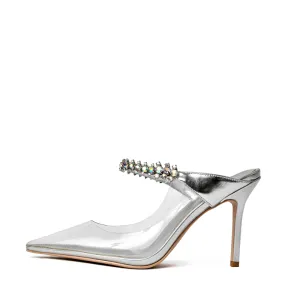 Josephine Clear Glass Mules