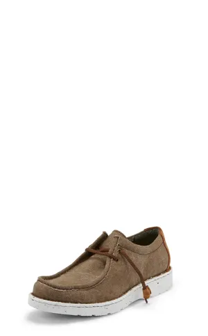 Justin Moc Toe Mens Clay Hazer Leather Slip-On Shoes