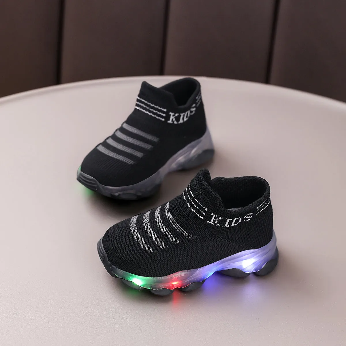 Kids' LED Light-Up Sneakers - Breathable, Non-Slip Slip-On Walking Shoes with Cute Cartoon Designs for Boys & Girls - Perfect for All Seasons