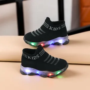 Kids' LED Light-Up Sneakers - Breathable, Non-Slip Slip-On Walking Shoes with Cute Cartoon Designs for Boys & Girls - Perfect for All Seasons