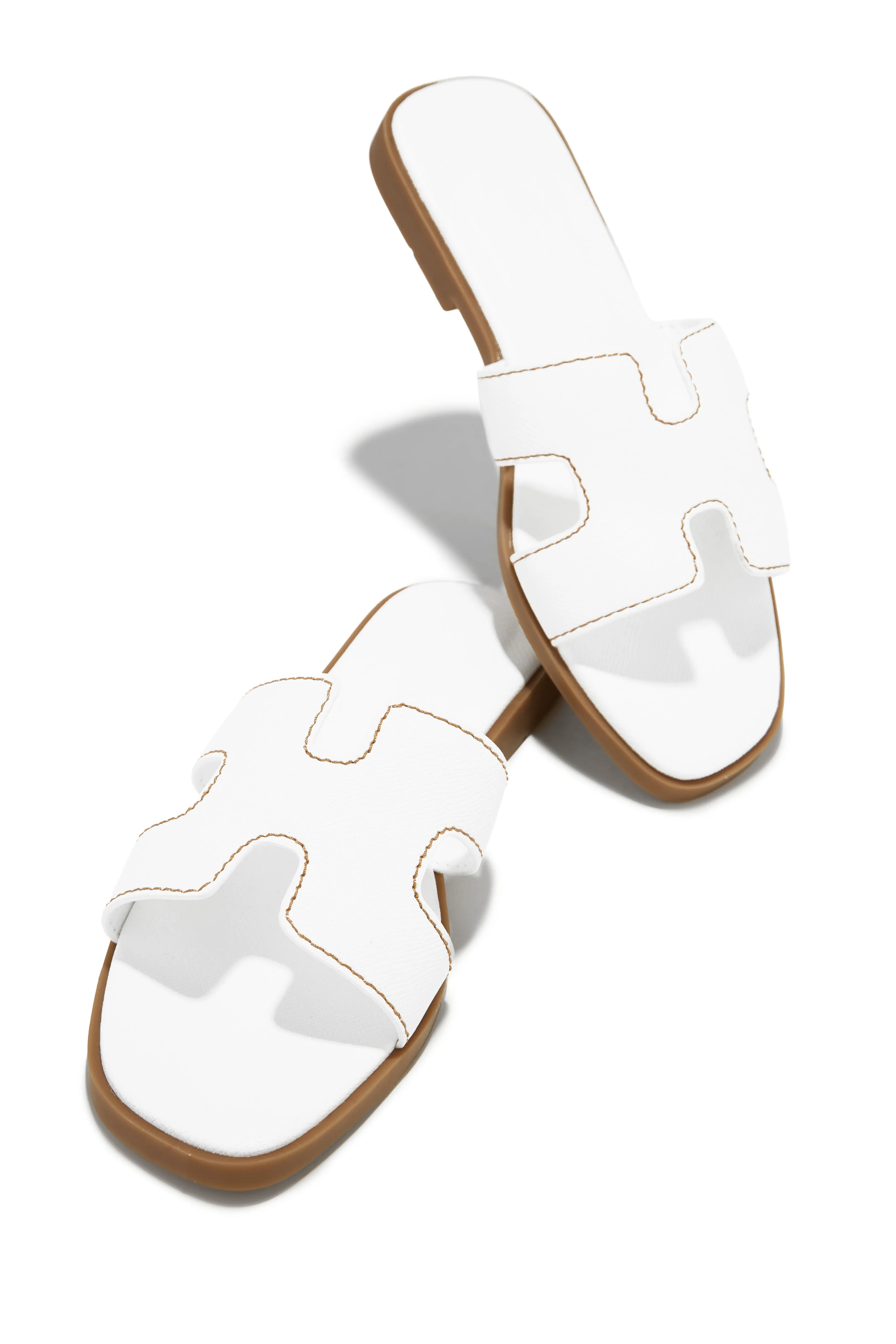 Lucy Slip On Sandals - White