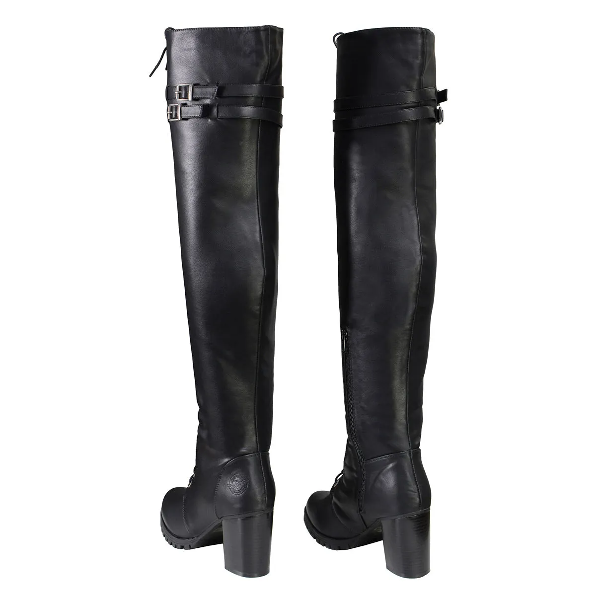 Milwaukee Performance MBL9424 Women's Black Above the Knee Boots with Lace-Up Closure