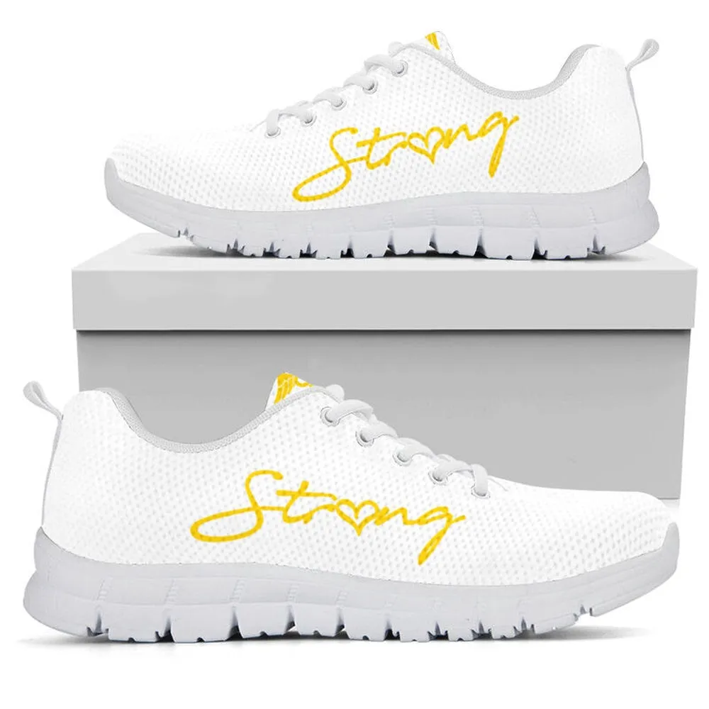 Nurse Sneaker, Retired Nurse Strong Yellow White Sneakers, Best Shoes For Nurses