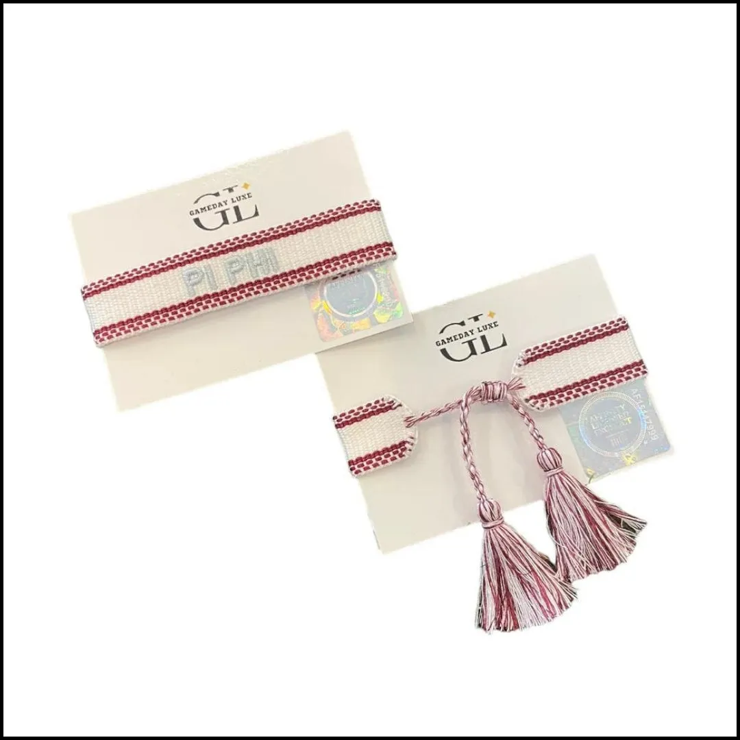 Officially licensed Pi Beta Phi Team Tassel Bracelet