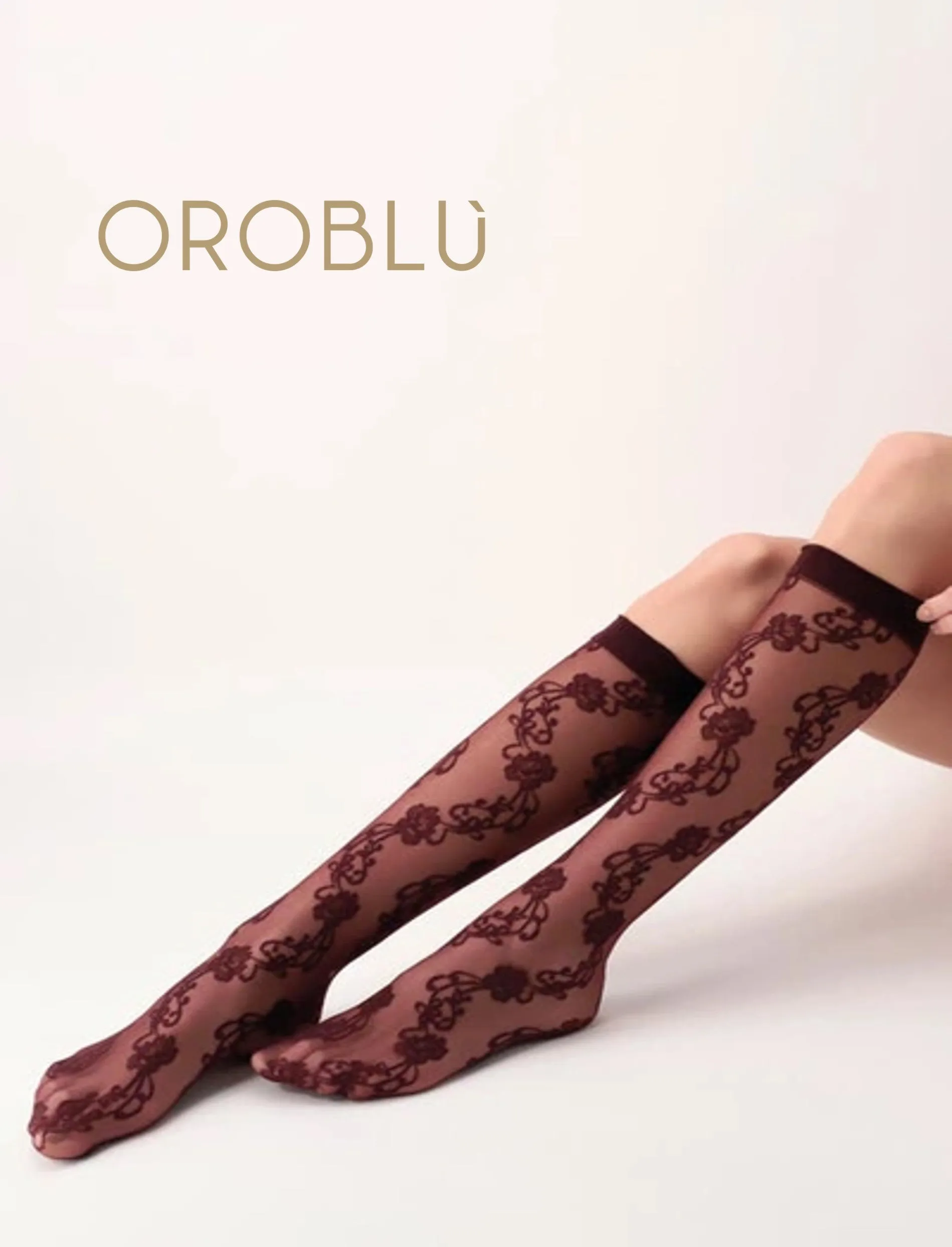 Oroblu Sale Lovely Knee High Socks Bordeaux VOBC67161