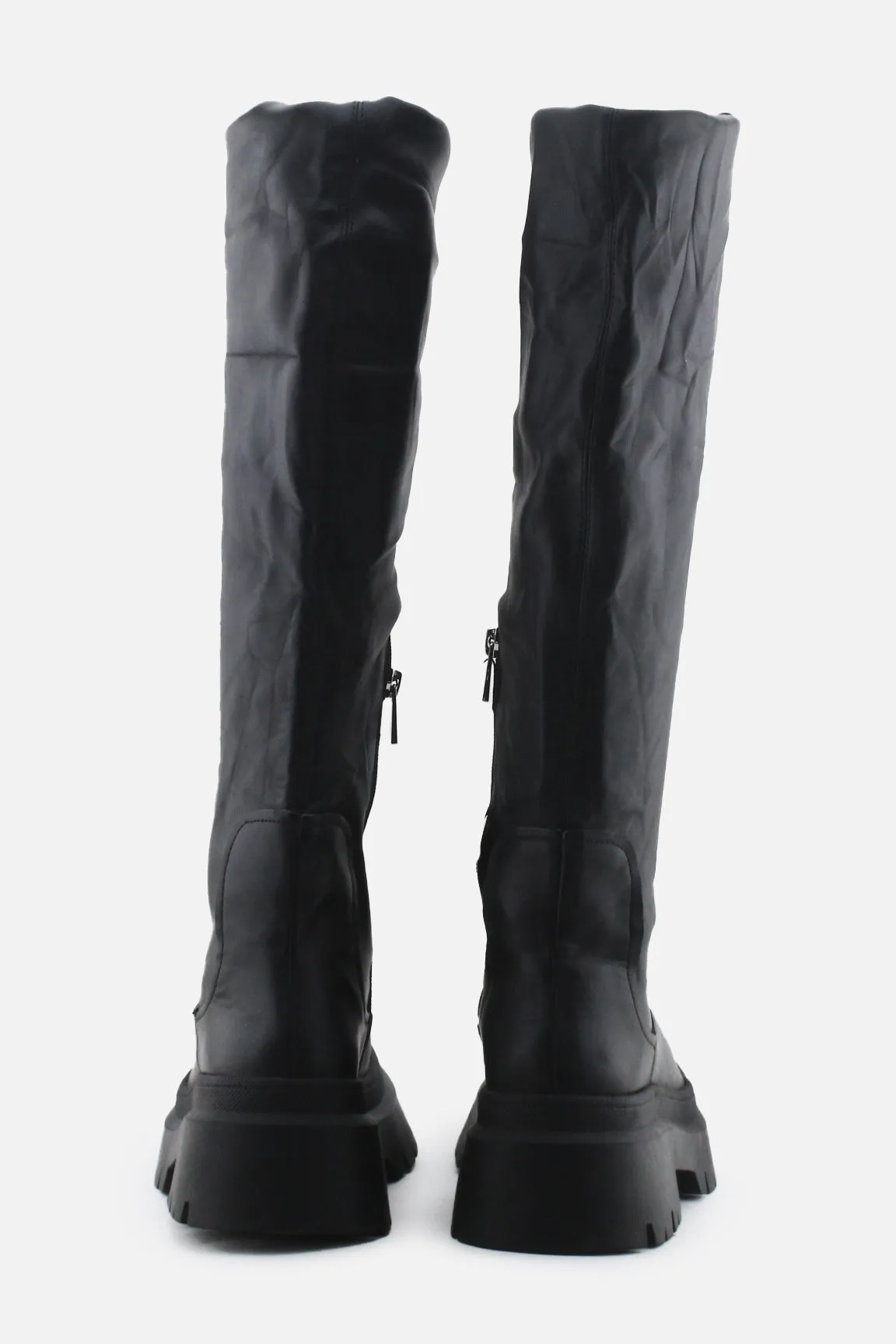 Pull & Bear Zipper Over The Knee Boots | 100% Authentic Leather