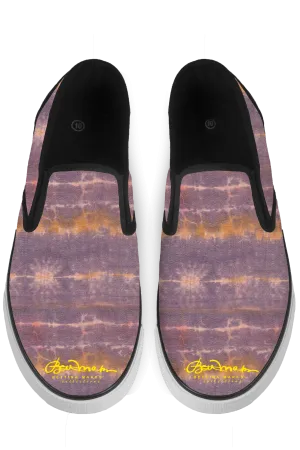 Purple Sunset Tie Dye Slip On Sneakers