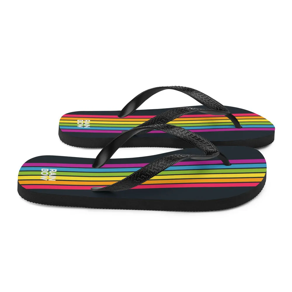 Rainbow Stripe Flip-Flops