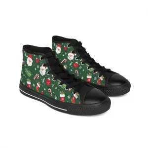 Santa Claus Hat Men's Classic Sneakers