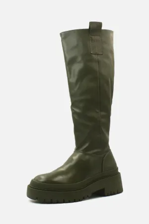 Stradivarius Zipper Knee High Boots | 100% Authentic Leather