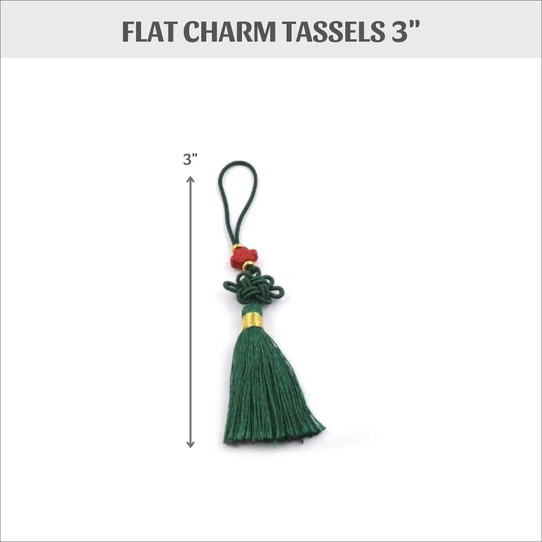 Tassels, flat charm tassels - 3" - pack of 2