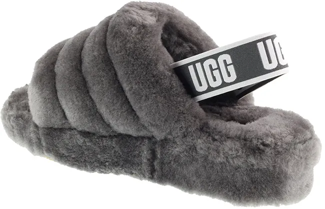 Ugg Boots Womens Fluff Yeah Slide Charcoal