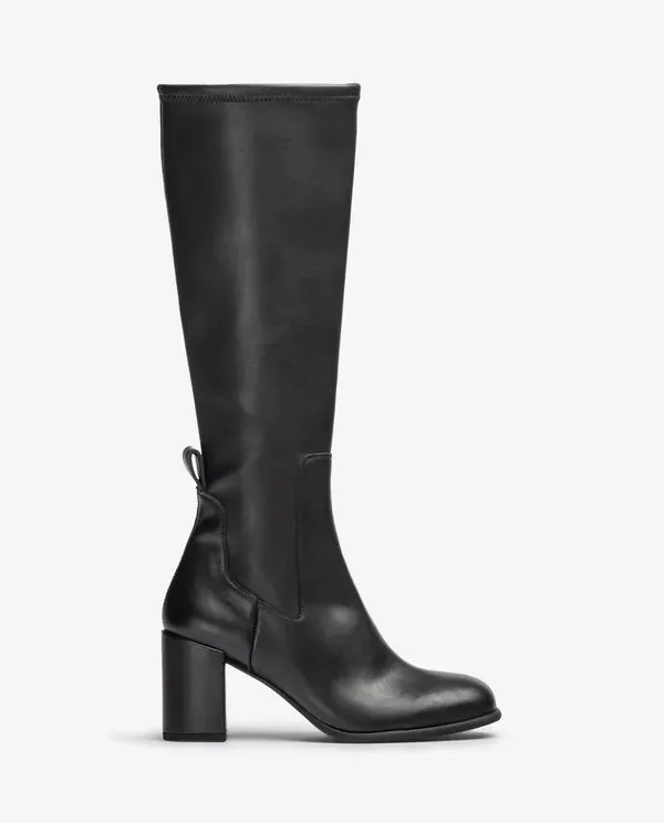 Unisa Nemir Black Leather Knee Boot